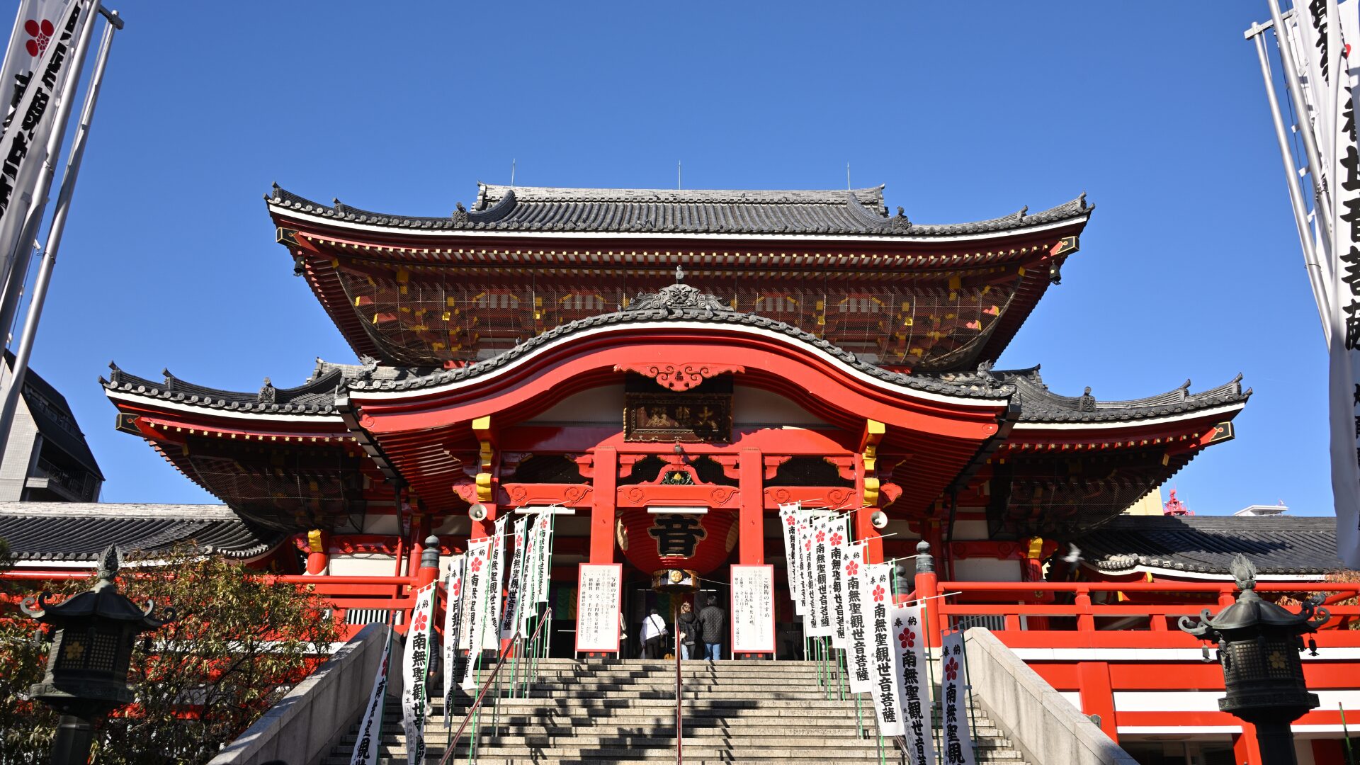 Traditional Japanese temple exterior